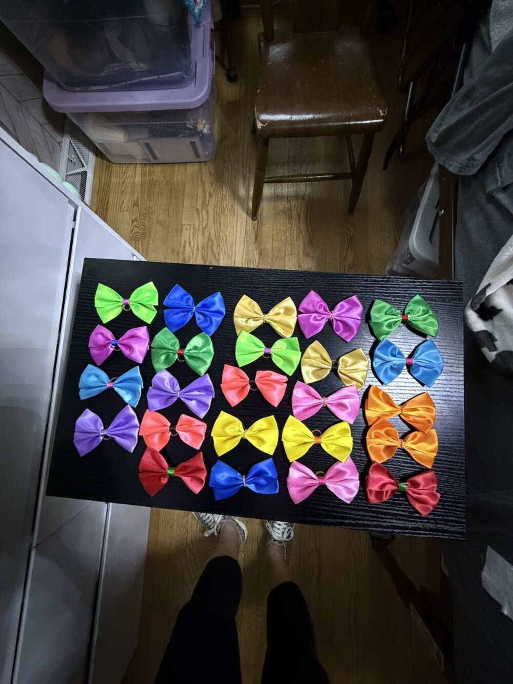 Amazon Neon Rainbow Dog Bows